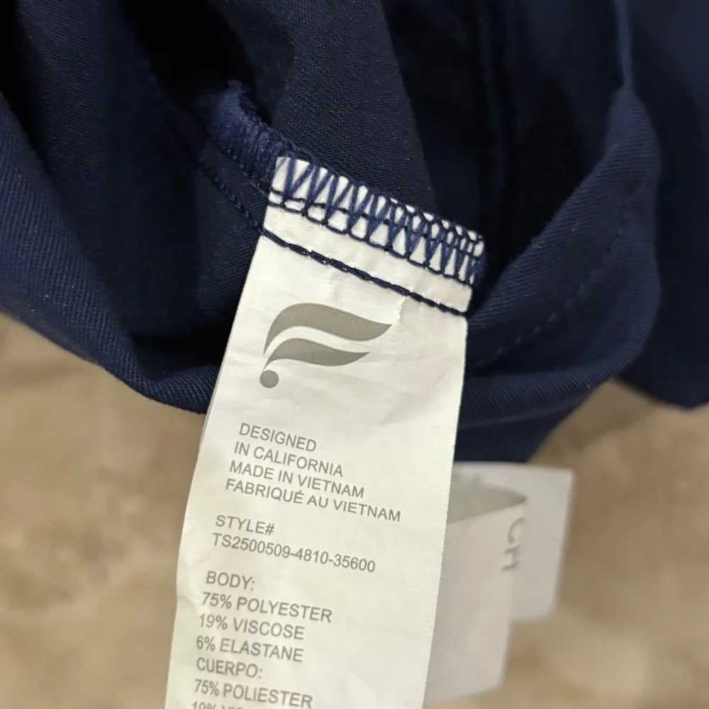 Fabletics Women Navy Blue Scrub Set V-Neck Top and Jogger Pants Size Small